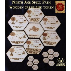 Ninth Age - path of magic - wooden caerds and tokens