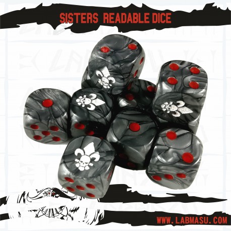 Sister Readable Dice. Set of 10
