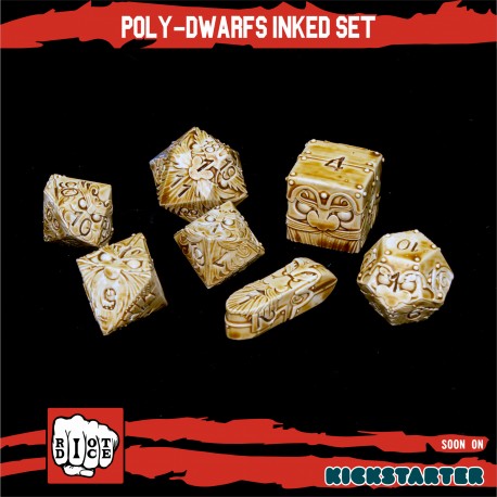 Poly-Dwarfs Inked set of 8