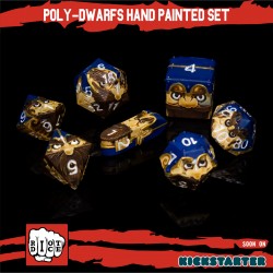 Poly-Dwarfs Hand Painted set of 8